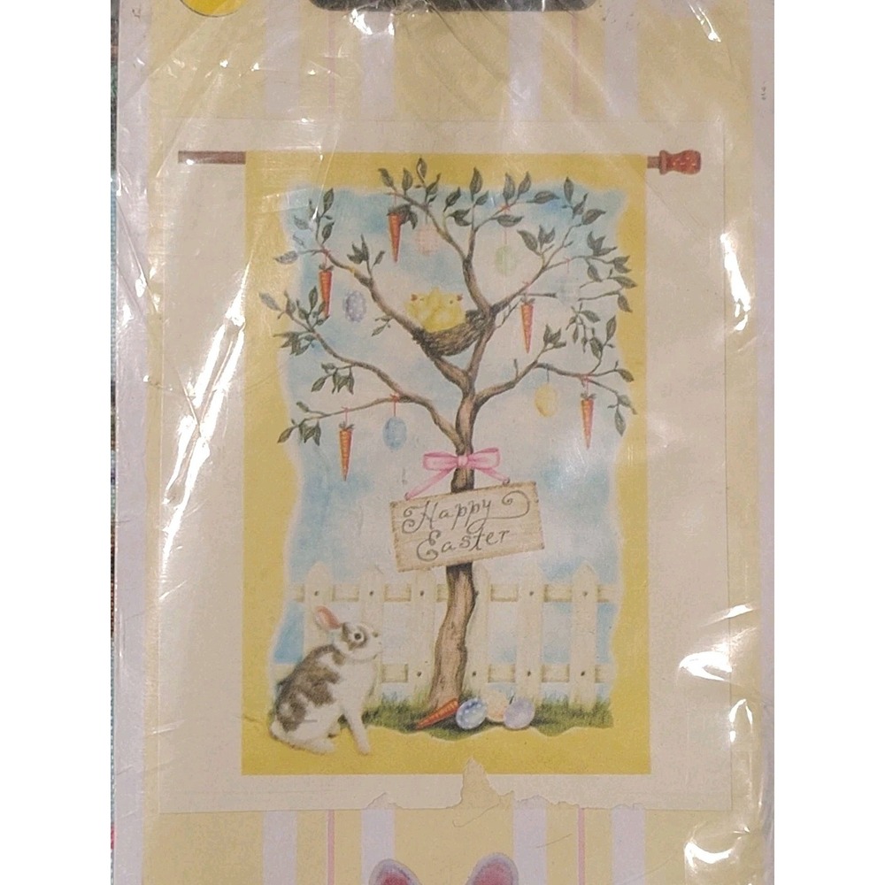 New Cottontale Collection Happy Easter Outdoor Yard Flag Garden Banner 25" x 38"